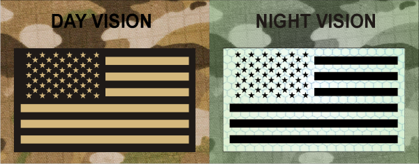 FORWARD USA flag IR SolasX patch Tan on IR Magic Black